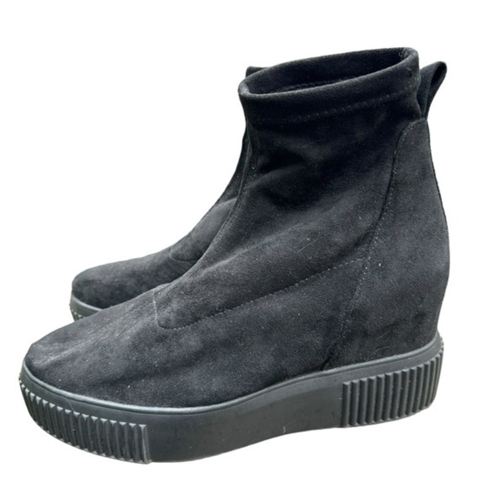 Steve Madden Freshly Women’s Platform Ankle platform sock Boots Black 8